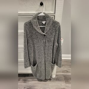 Cozy Gray Shawl Collar Cardigan